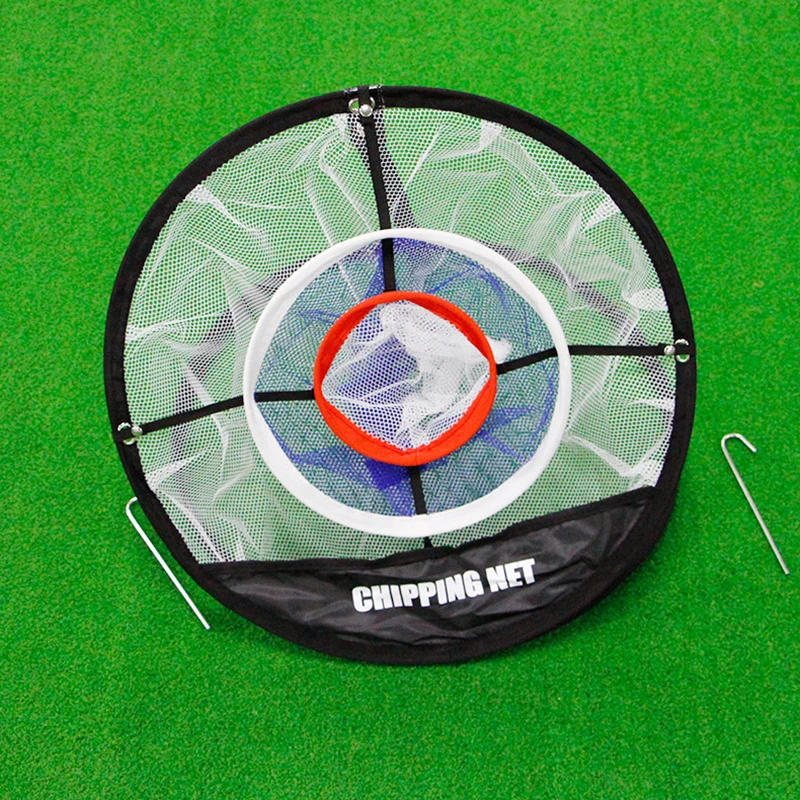 

New Portable Chipping Practice Golf Net Pitching Cages Mats Practice Easy Net Golf Training Aids For Indoor Outdoor
