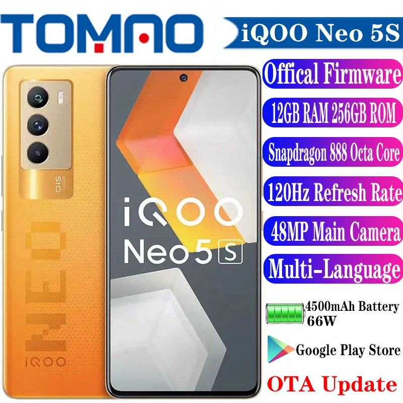 Оригинальный официальный смартфон Vivo iQOO неодинаковый 6 62 дюйма 120 Гц Snapdragon 888