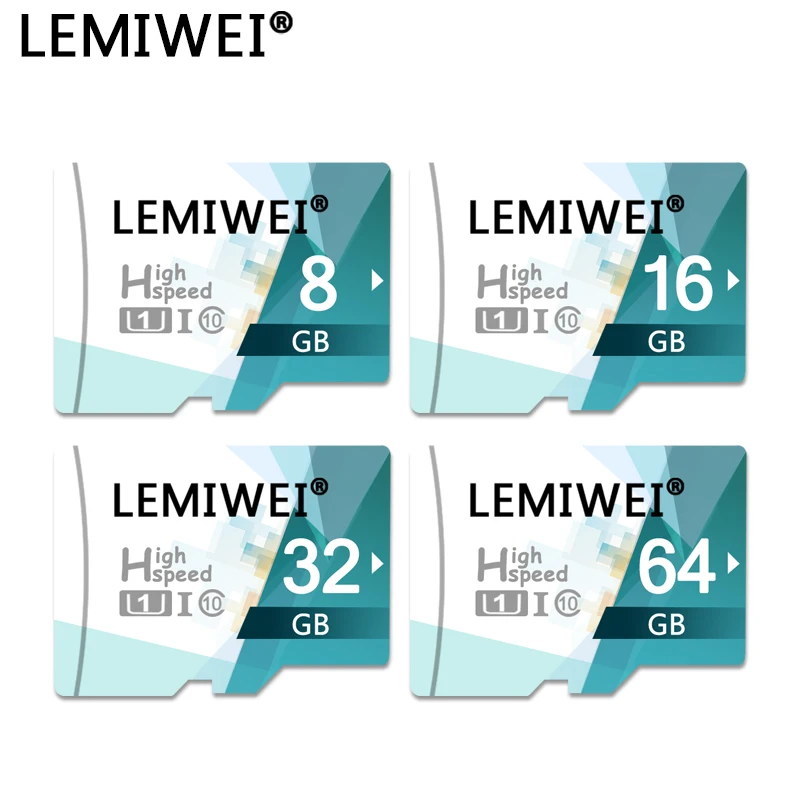 TF флэш карта памяти 64 ГБ 32 16 8 высокоскоростная LEMIWEI Trans UHS I 10 совместимая со
