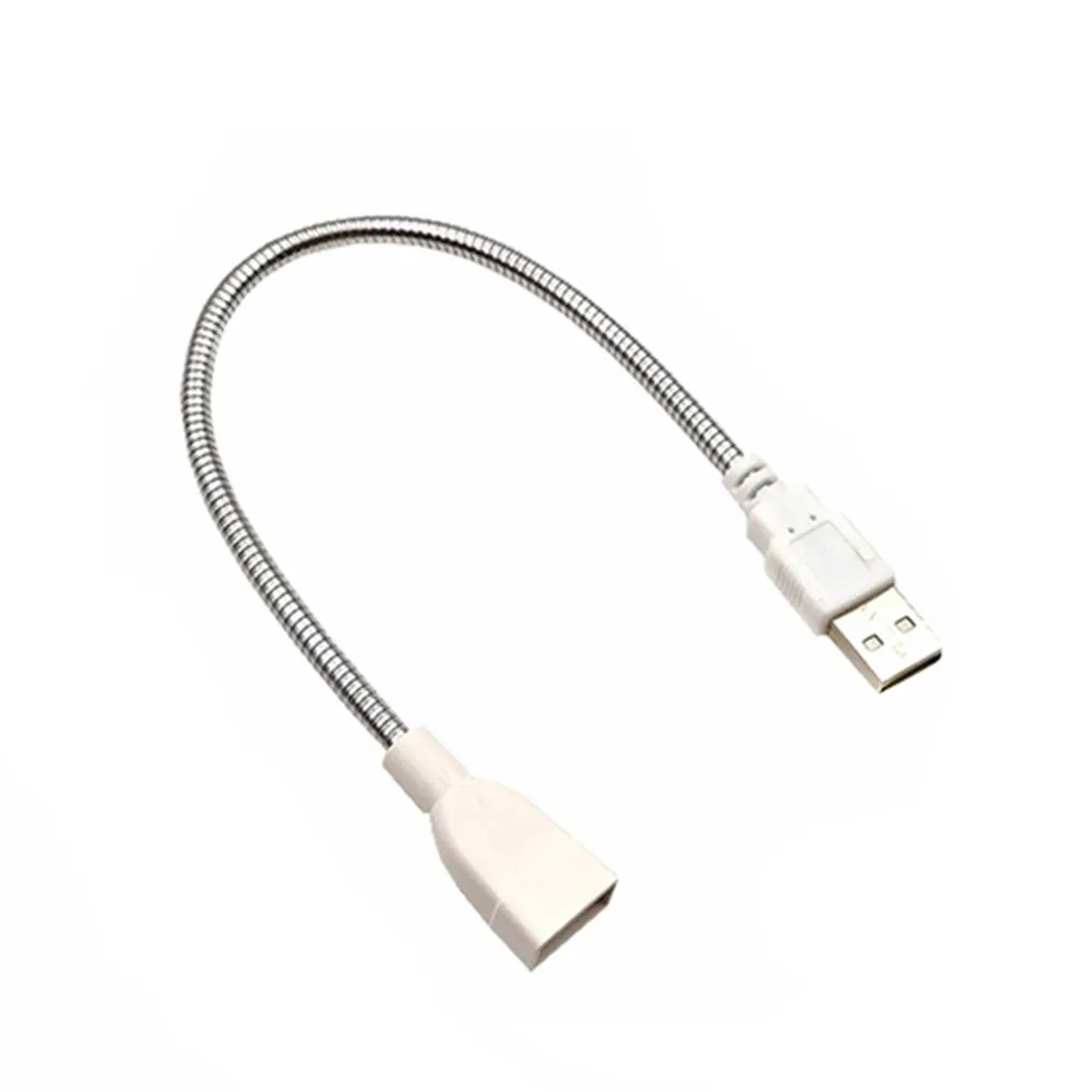 Гибкий металлический Удлинительный кабель USB штырь гнездо шнур питания шланг