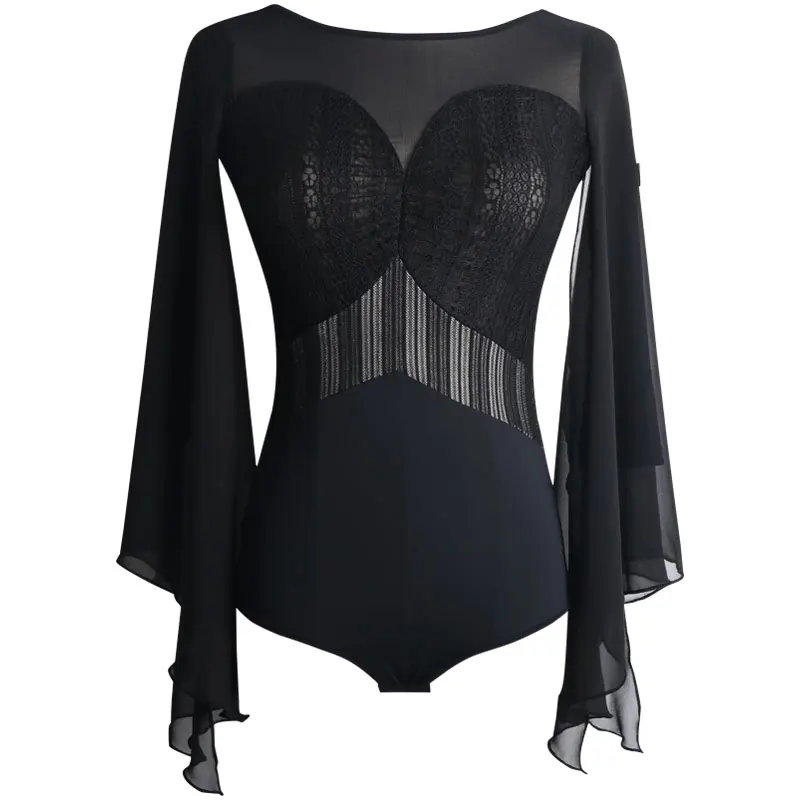 

new fashion modern dance tops women's long sleeve national standard Latin dance clothes Salsa Tango Samba Training Shirts DL6716