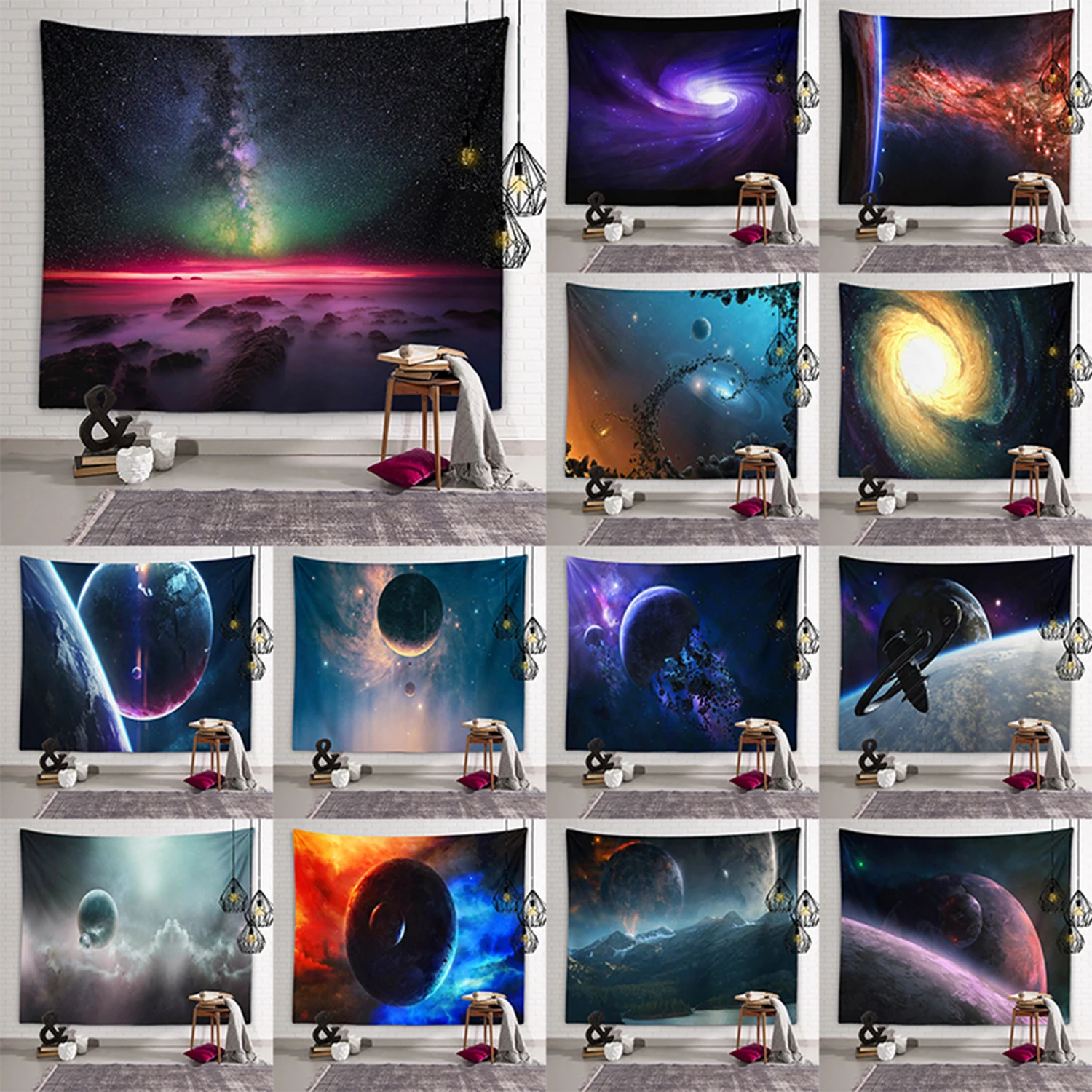 

Cosmos art tapestry wall artist's life bedspread beach towel