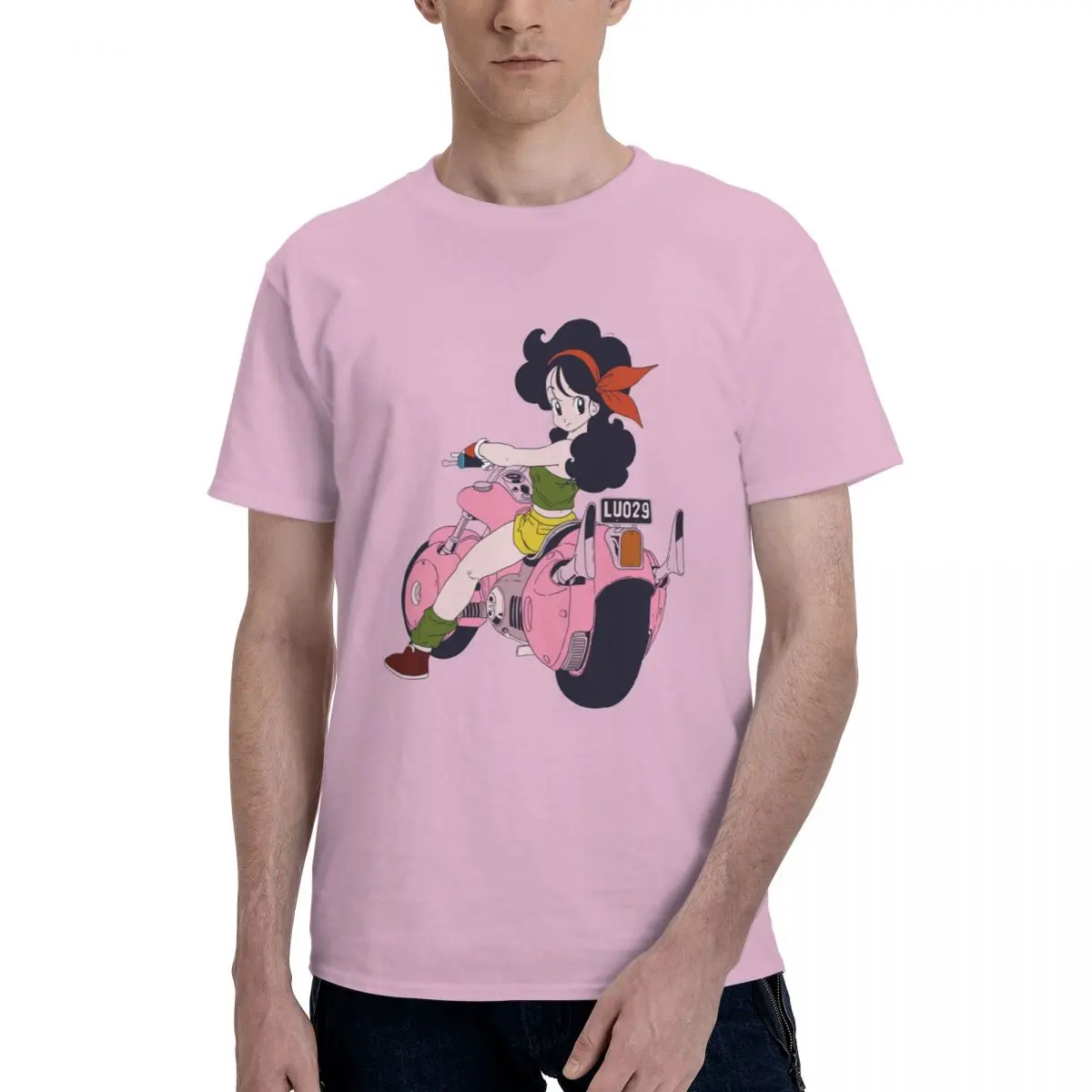 

Мужские футболки Bandai Dragon Ball Girl Launch, футболки из 100% хлопка с коротким рукавом, Аниме Манга, футболки с круглым вырезом, женская одежда