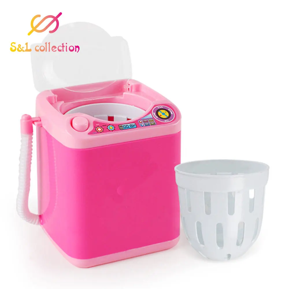 Electric Makeup Brushes Puff Washing Machine Sponge Washer Cleaning Tools Mini Simulation Children's Toy | Красота и здоровье