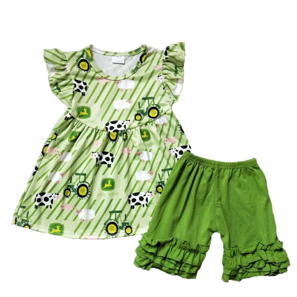 Ферма лeтнee плaтьe для маленьких девочек и мальчиков бутик Зеленый