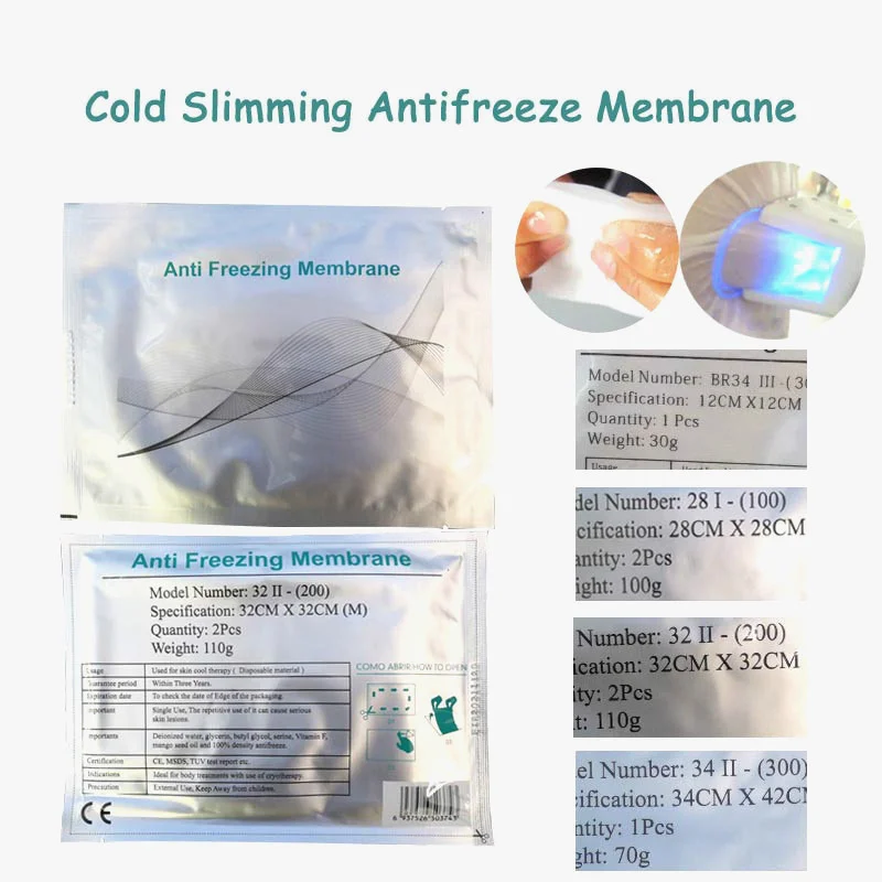 

High Quality Anti Freezing Membrane Antifreeze Size 27*30Cm 34*42Cm Cryo Pad For Fat Freeze Treatment