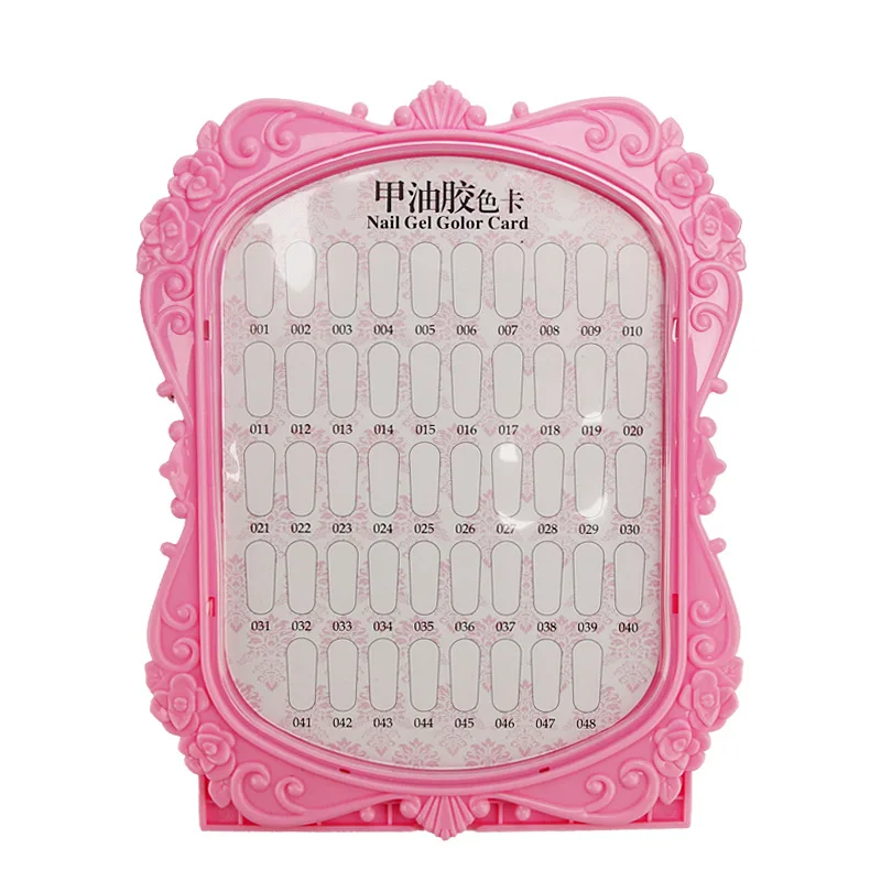 

48 Colors Nail Colors Chart Display Nail Gel Polish Display Book Nail Color Card For Nail Salons DIY Nail Art Home Color Chart