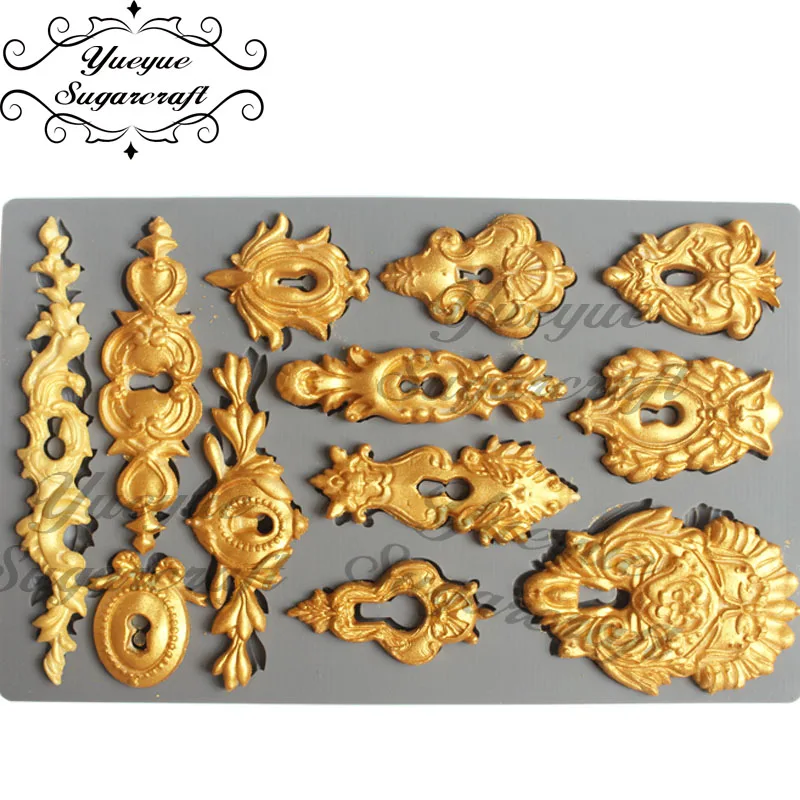 CK-SM-635 Yueyue Sugarcraft Свадебные тиснения Цветок силиконовая форма помадка форма для украшения торта инструменты форма для шоколадной мастики - Цвет: CK-SM-635