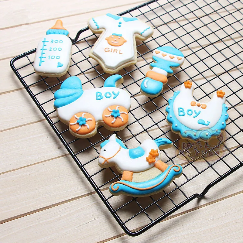 DIY детский душ Печенье Шоколадный Нож Форма детская бутылка Bib бисквит Фондант