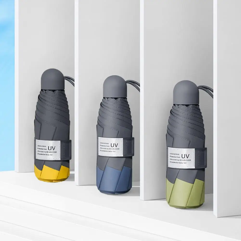 

8 Ribs Mini Umbrella Windproof Anti-UV Protection 5Folding Umbrella Portable Travel Rain Women Umbrella Pocket Children Umbrella