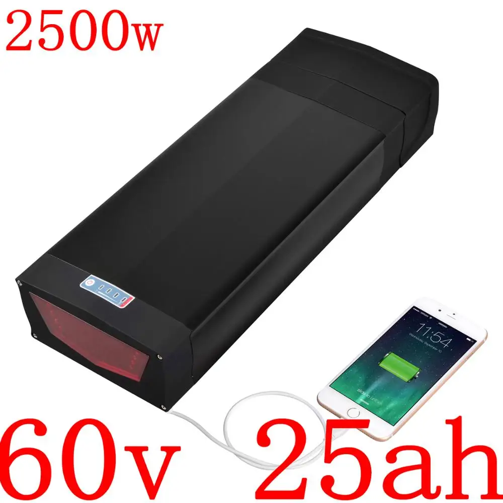60V 1500W 2000W 2500W электрический велосипед батарея 25AH eBike 10AH 13AH 15AH 17AH 18AH 20AH литиевая