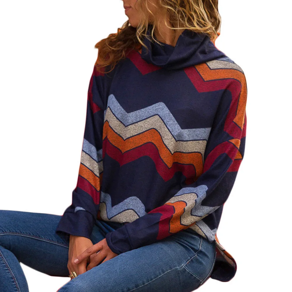 Женские свитера повседневные бохо красные для путешествий офиса девушек размера