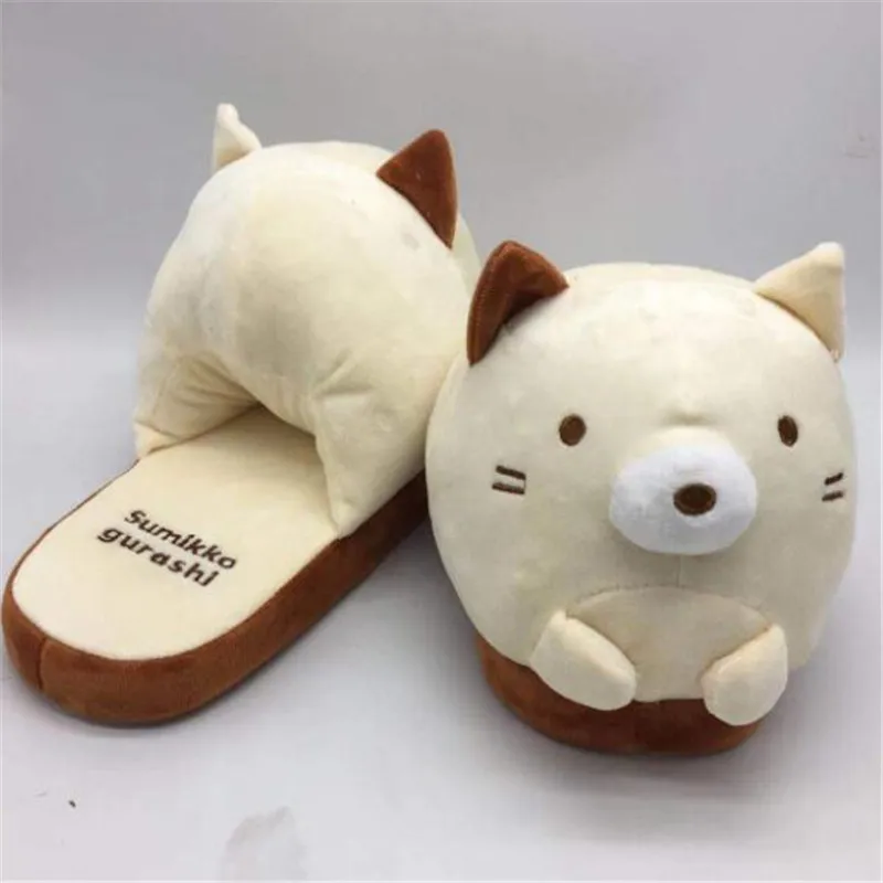 

Women's Winter Cotton Shoes Female/Male Cartoon Animal Plush Slippers Indoor Warm Couples Home Slides Ladies/Men's Fur Flip Flop