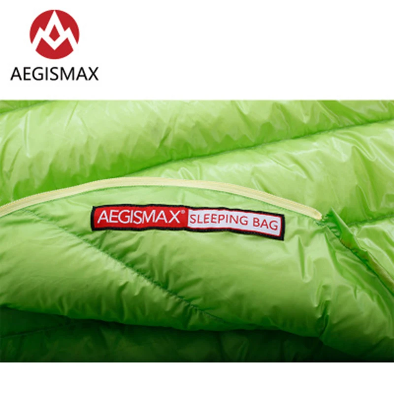 Мини-спальный мешок AEGISMAX ультралегкий 43 ~ 52 ℉ спальный с гусиным пухом для улицы