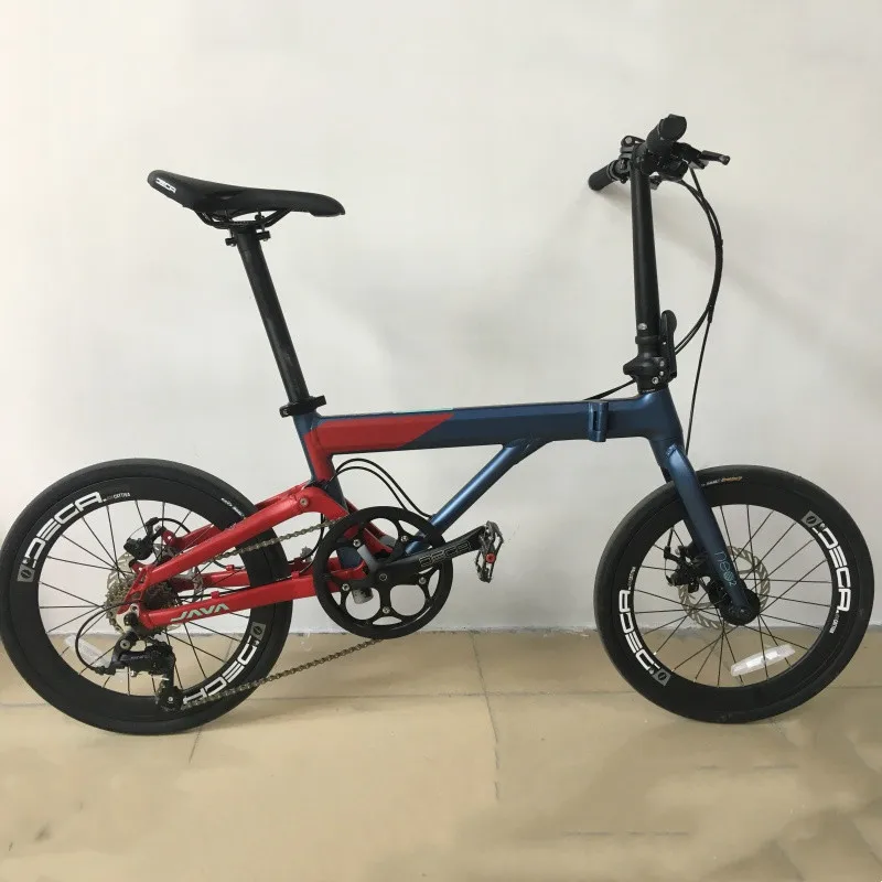 

Aluminum Alloy Folding Bikes Bicycle 20 Inch Double Disc Brake City Road Bike Bicycles Portable Light Weight 9-speed Cycles