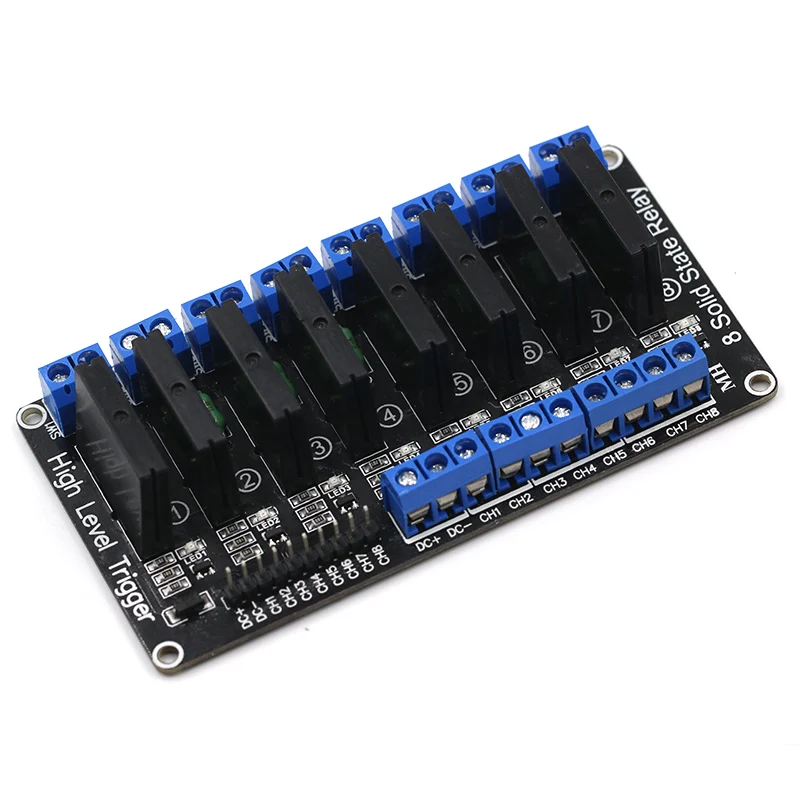 1 2 4 8 канальный 5 В DC релейный модуль твердотельный высокий уровень SSR AVR DSP G3MB-202P реле для arduino