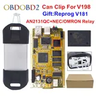 Полный чип Can Clip V206 CYPERSS AN2131QC AN2135SC + Reprog V191, 30 шт., автомобильный диагностический интерфейс, Золотая печатная плата для Can Clip автомобилей