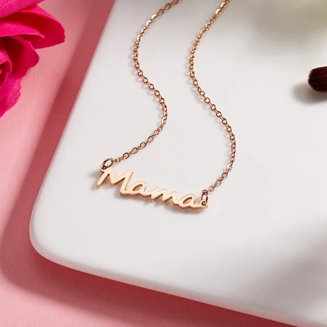 Mother's Day Mama Letter Pendant Necklace For Women 3 Colors Mom Nameplate Clavicle Chain Choker Personality Jewelry New Gifts 5