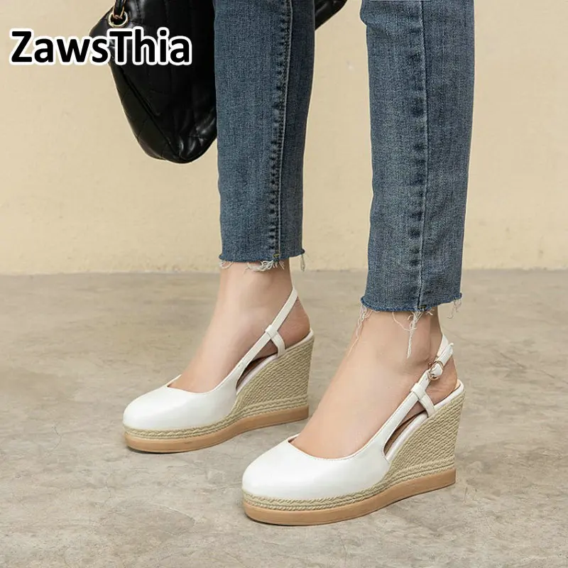 Фото Женские босоножки ZawsThia однотонные сандалии на платформе и - купить