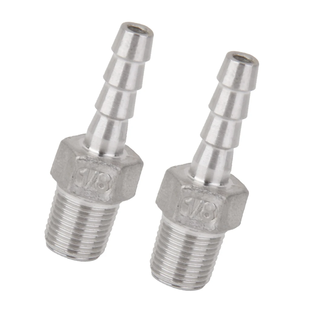 2 шт. 1/8 ''мужской резьбовой трубный фитинг хвостовый соединитель