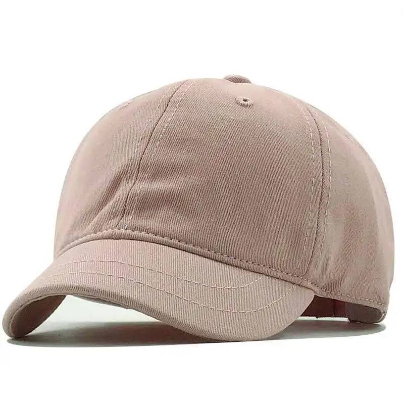 

Short Brim Solid Color Dad Hat Adjustable Fashion New Unisex Hip Hop Spring Summer Soft Snapback simple Casual Baseball Caps