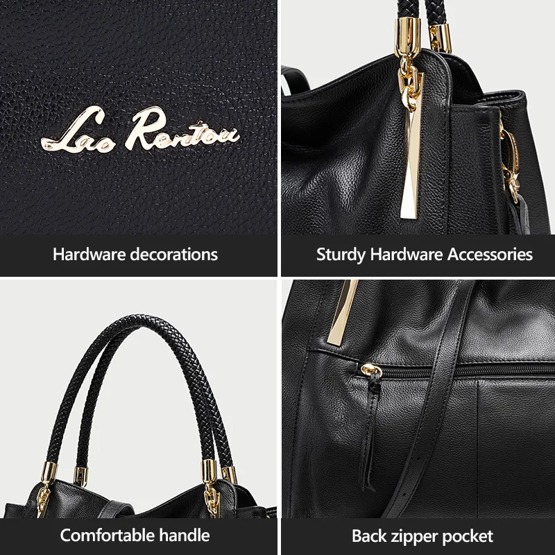 Сумка LAORENTOU женская с ручками сверху повседневный тоут сумочка на плечо через