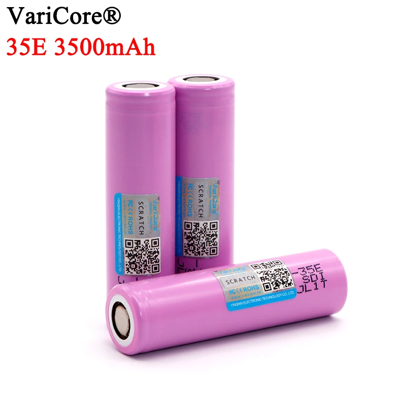 2 шт./лот VariCore 100% оригинал 18650-35E 3500 мАч 8A Max 13A разрядная батарея 3 7 В для фонариков |