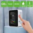 Тестер углекислого газа, детектор качества воздуха, датчик углекислого газа, TVOC HCHO, измерение температуры и влажности