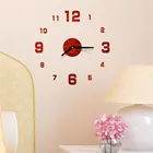Настенные часы в европейском стиле Пользовательские diy наклейки на стены часы 3D DIY римские цифры акриловые зеркальные Наклейки на стены часы домашний декор настенные наклейки