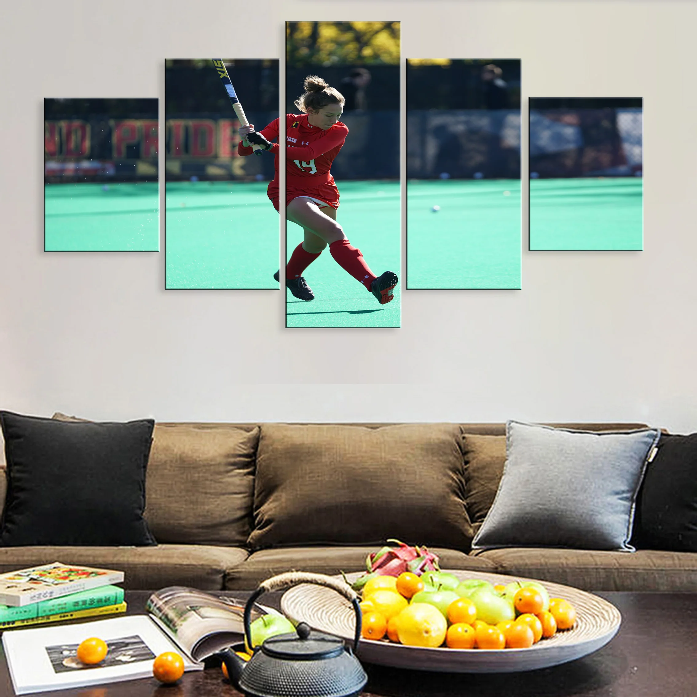 

Hd Printed Decoration Modern 5 Pieces Beauty Sports Artwork Modular Poster Painting Canvas For Living Room Home Framework