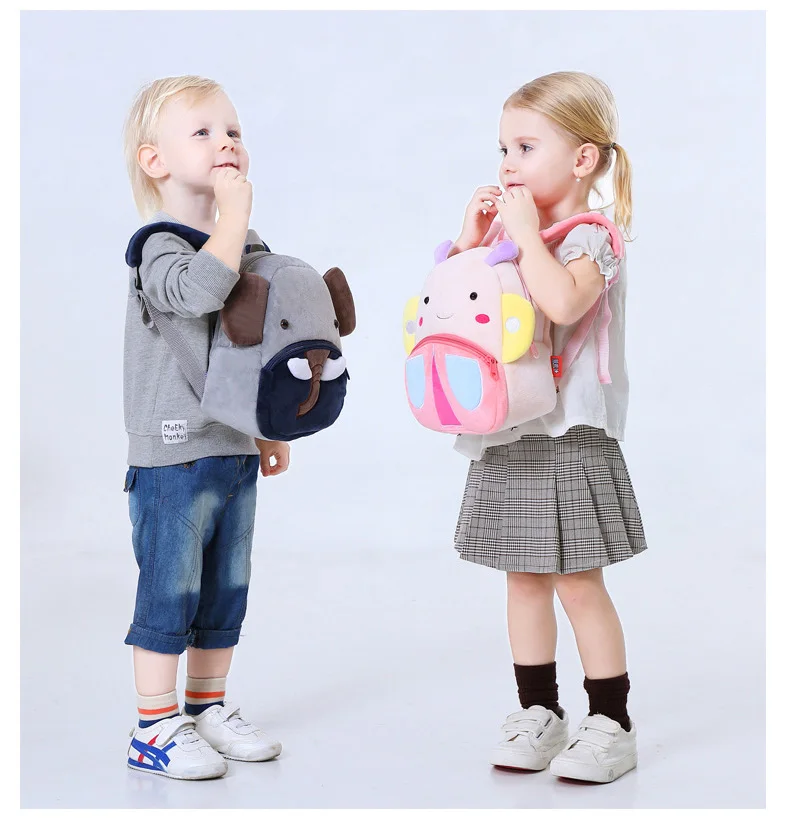 Детский плюшевый рюкзак с милыми животными мягкий милый школьный для детского