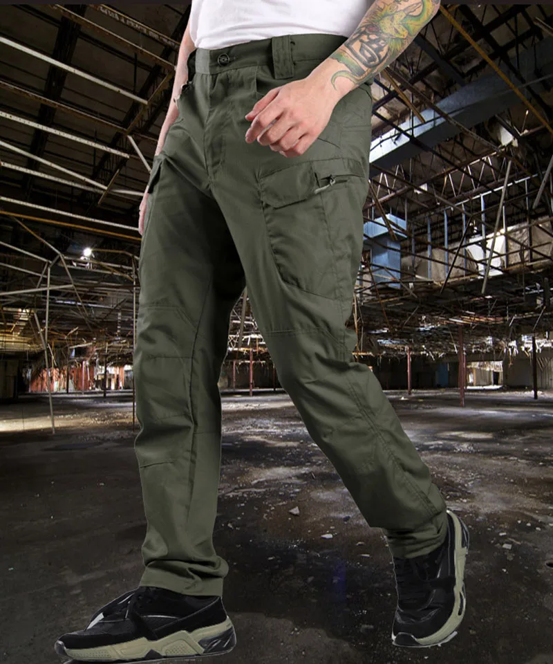 Брюки мужские тактические уличные свободные городские штаны с несколькими