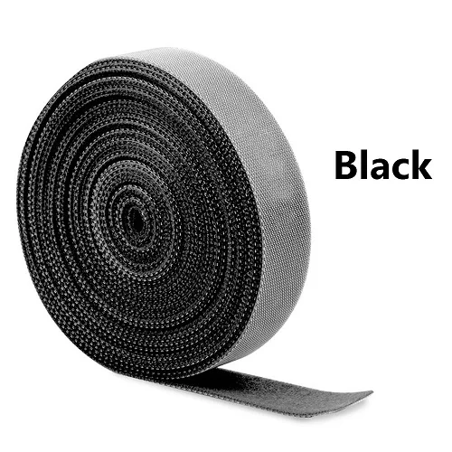 4m-black 1 шт. нейлоновые кабельные стяжки USB Кабельный Держатель протектор органайзер для сматывания шнура Ремешок для наушников мышь провод управление для дома и офиса - Цвет: 4m-black