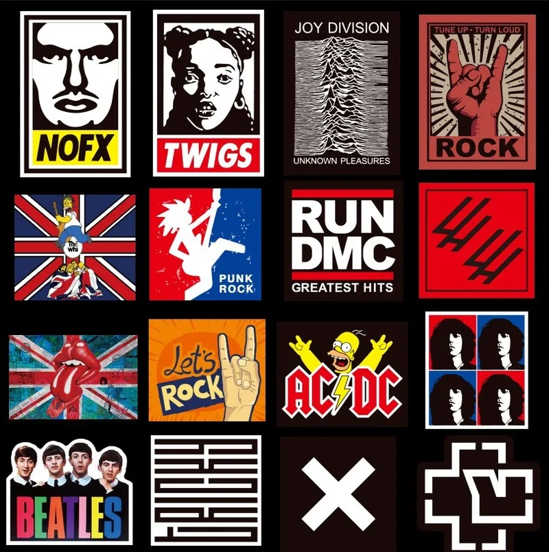 100 шт. наклейка в стиле рок музыки Ретро группа граффити наклейки JDM &quotсделай