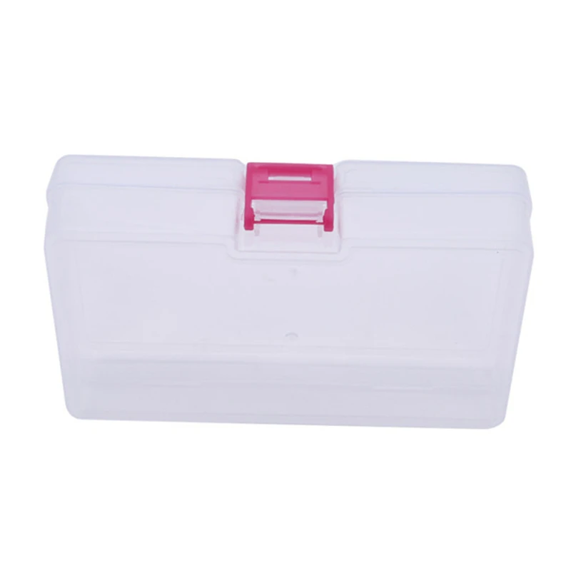 Прямоугольный ящик для хранения ногтей Пинцет Щетки кутикулы Очистка ватных