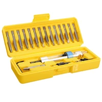 20pcs portable swap drill bit rotary tool kit electric screwdriver drill bit high speed steel countersunk quick change tool