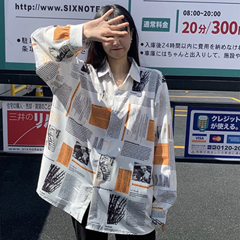 

Womens Tops and Blouses 2019 Streetwear Floral Print Womens Clothing Vintage Print Summer Loose Blouse M-2XL