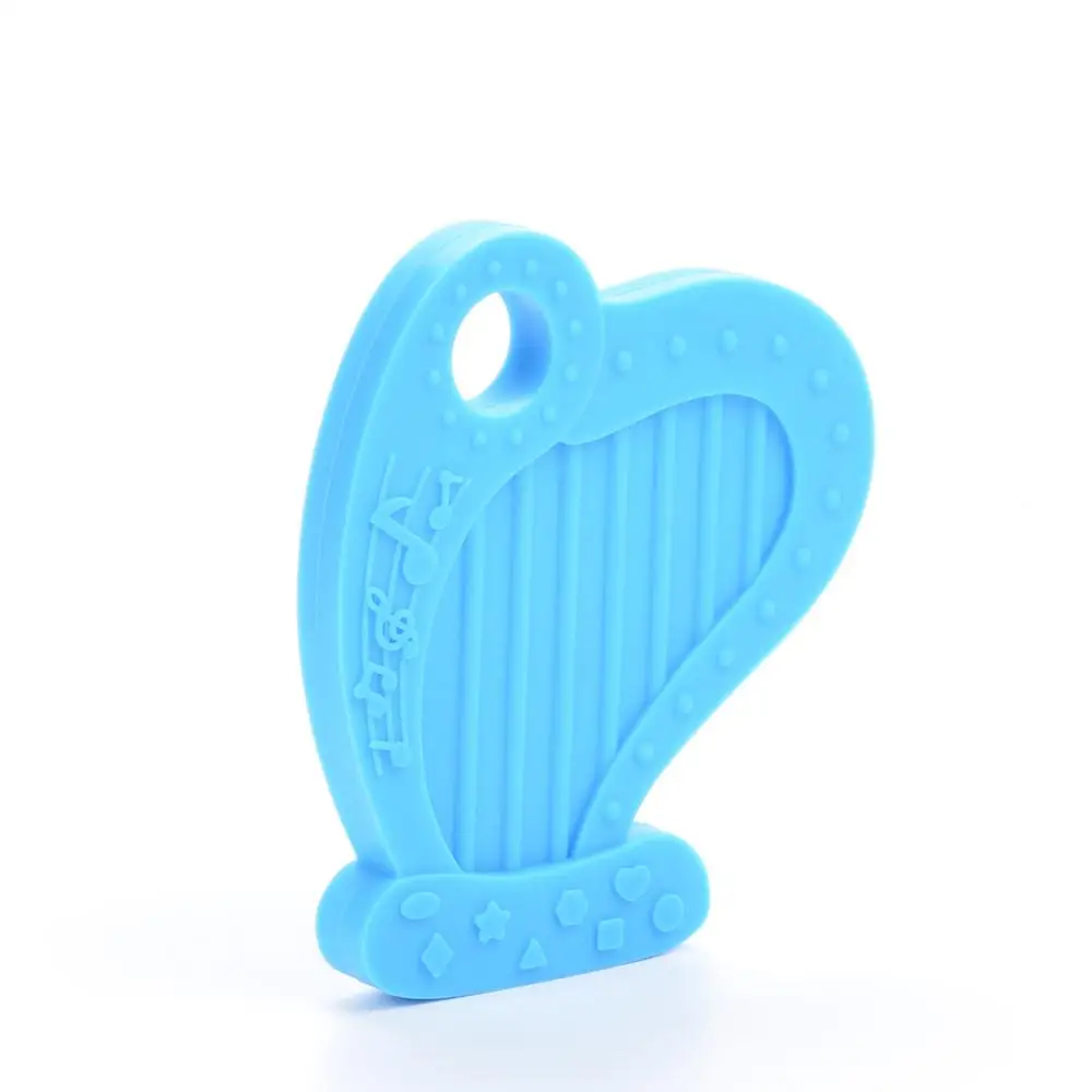 Harp 06 1 шт., детский прорезыватель, мультяшный осьминог, морская лошадь, животные, соска, цепочка, ожерелье, Пищевая силиконовая гитара, детский грызунок - Цвет: Harp 06