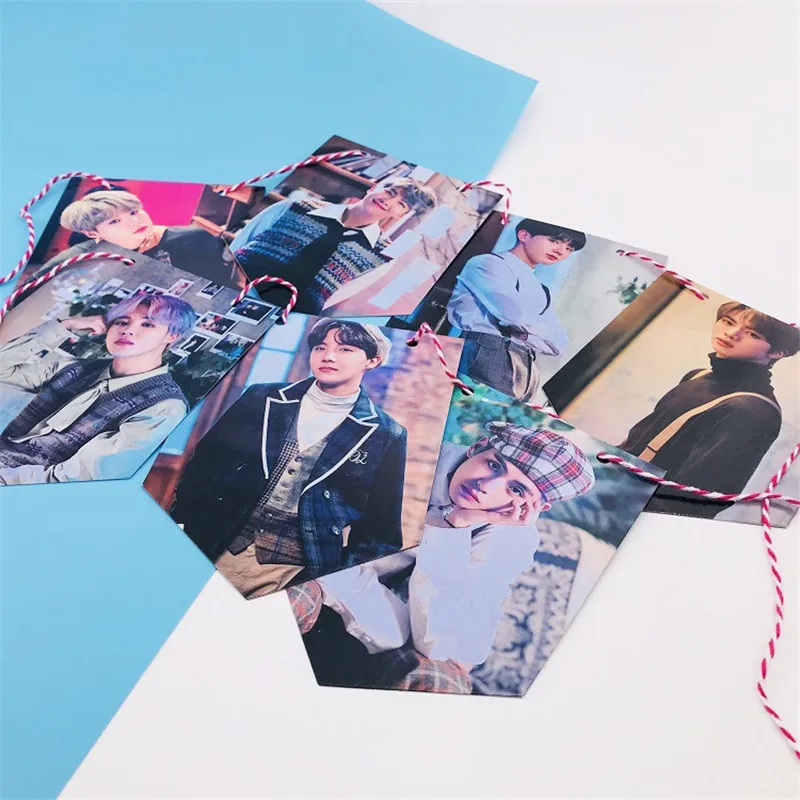 7 шт./компл. Kpop GOT7 Mark Jackson YoungJae Bangtan Boys JK V Suga LOMO подвесной флаг для фото настенная