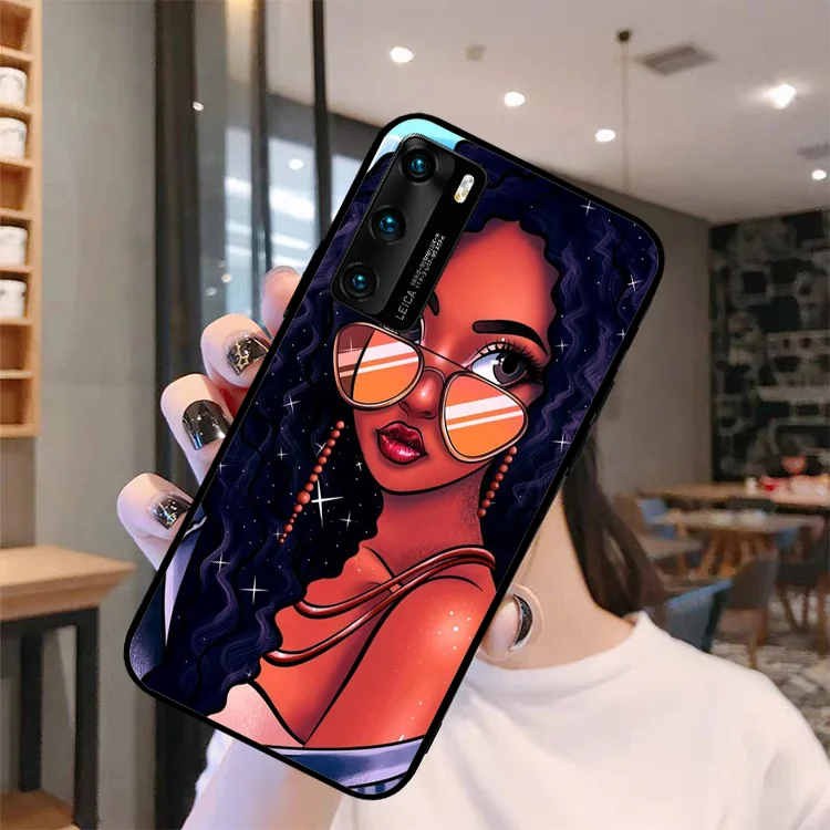 Персонализированный Мягкий силиконовый чехол из ТПУ для телефона MELANIN POPPIN Black Girl