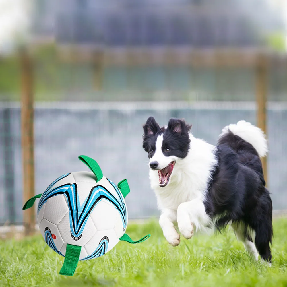 

Новая игрушка для собак, футбольный мяч, игрушки для щенков, большие собаки, уличная тренировка, Интерактивная жевательная игрушка для дома...