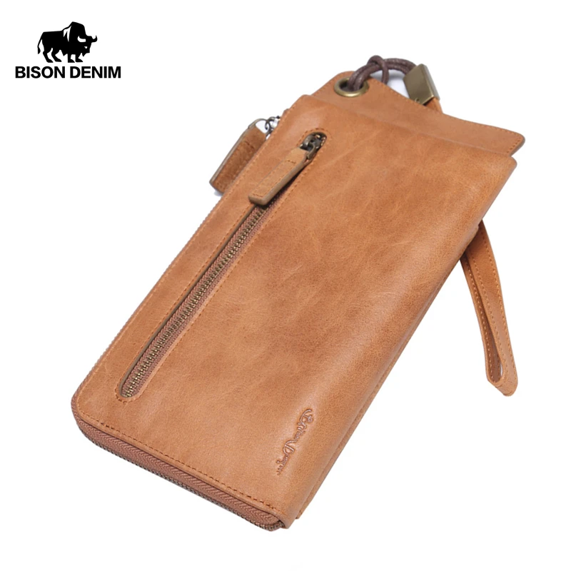 

Кошелек BISON DENIM мужской, из натуральной кожи