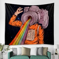 dormitory decoration tapestry astronaut who spit rainbow wall hanging yoga mat sleeping mat travel tapestry
