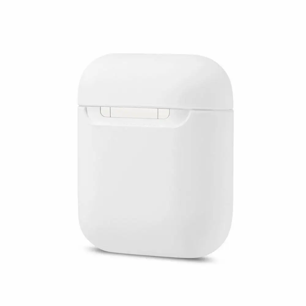 white Чехол для AirPods, силиконовый, Bluetooth, беспроводной чехол для наушников, для Apple Airpods 2, защитный чехол, аксессуары для кожи, зарядная коробка, 1 шт - Цвет: white