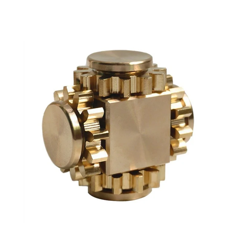 

Fingertip Gyro Gear Linkage Cube Pure Copper Finger Mechanical Gyro Adult Decompression Toy Gift Craftsman Feelings
