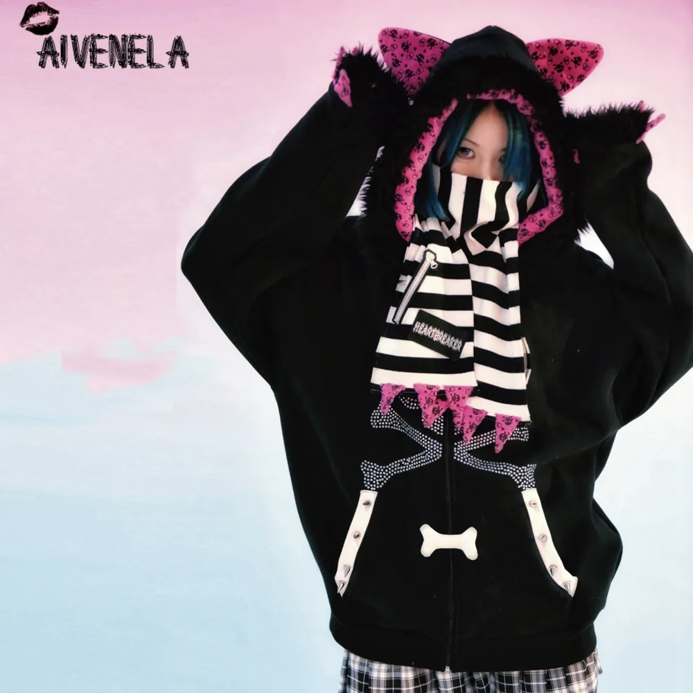 Женский бархатный свитшот с длинным рукавом в стиле Харадзюку | Женская одежда