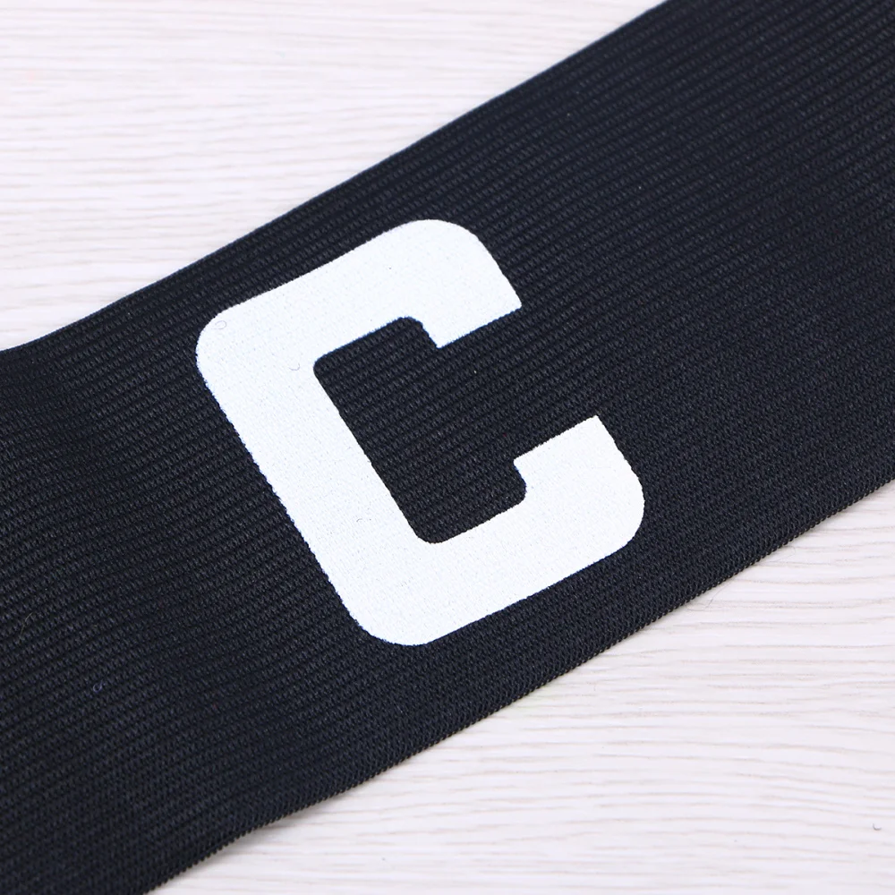

Football Soccer Captain Armband Adjustable Soccer Rugby Basketball Player Bands (Black)