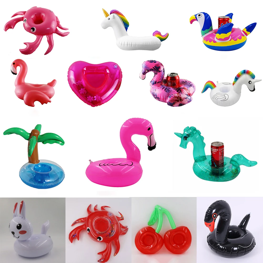 

Air Mattresses for Cup Inflatable Flamingo Drinks Cup Holder Pool Floats Bar Coasters Floatation Devices Pink Decoration Coaster