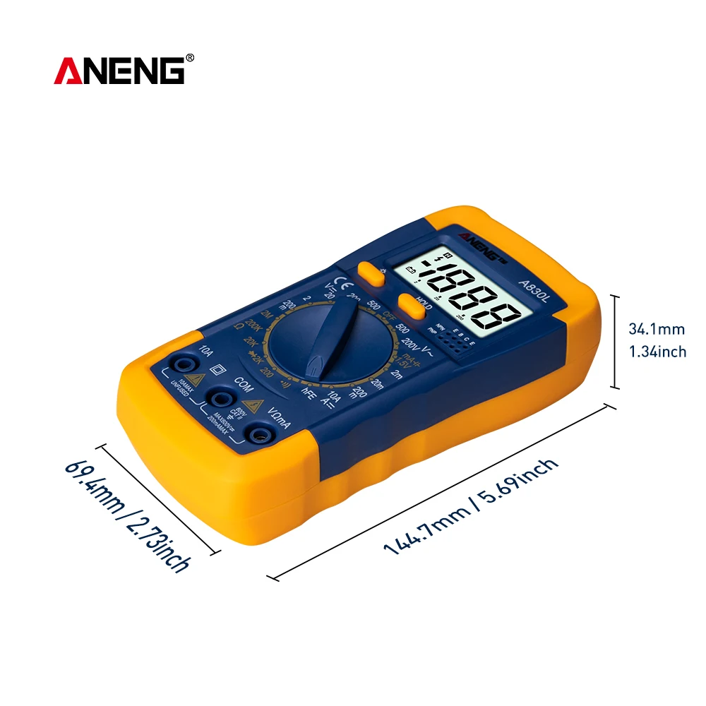 ANENG A830L мультиметр цифровой тестер мультиметр multimeter мультиметры транзистор тестер мултиметр multimetr digital multimeter tester мини мультиметр транзисторов lcr meter esr конденсаторов мултиметор meter