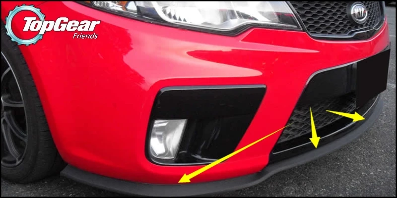 Дефлектор губ для бампера губы KIA Forte K3 Cerato Shuma Koup передний спойлер юбка TG